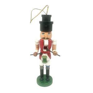 Vintage 6" Drummer Soldier Guard Wooden Nutcracker Christmas Decoration NB